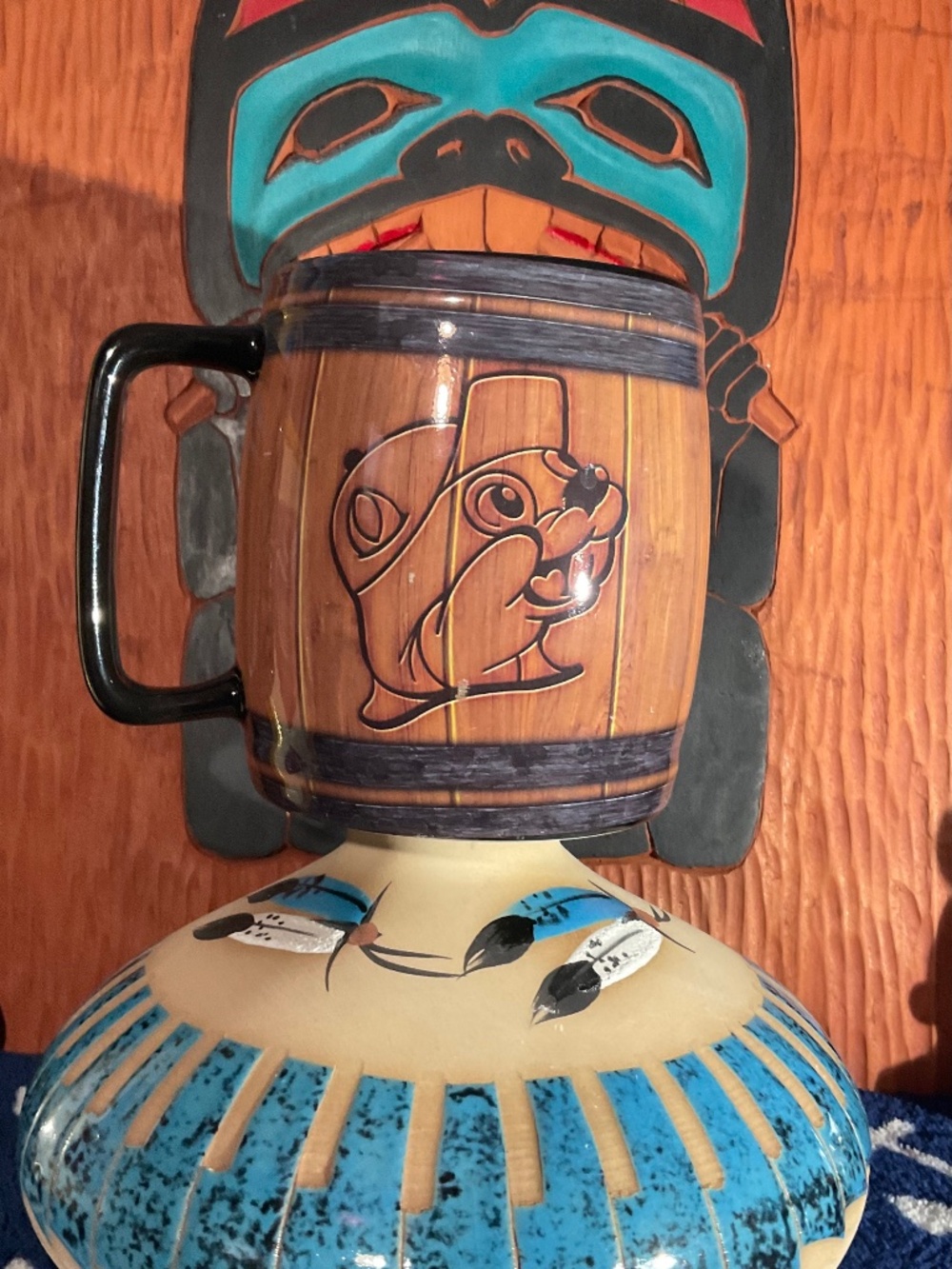 Buc-ee’s Wood Barrel Coffee Mug